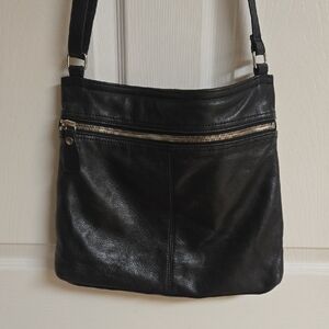 Margot Black Leather Crossbody/Shoulder Bag